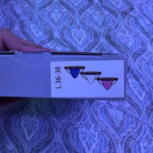 2xist Pride Sport Mesh Jock Strap 3-Pack - Blue, White, Pink - Picture 3 of 4